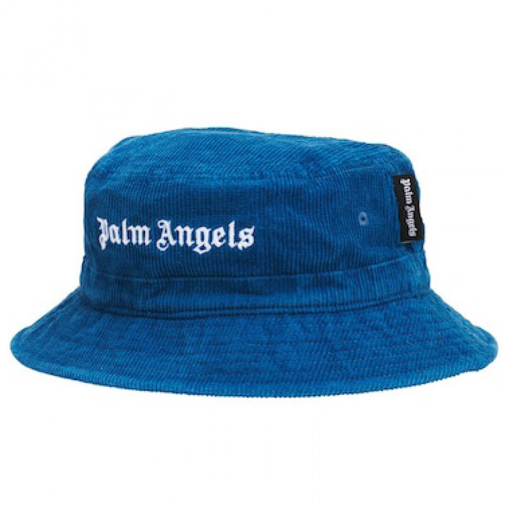 Palm Angels Corduroy Bucket Hat (Blue)