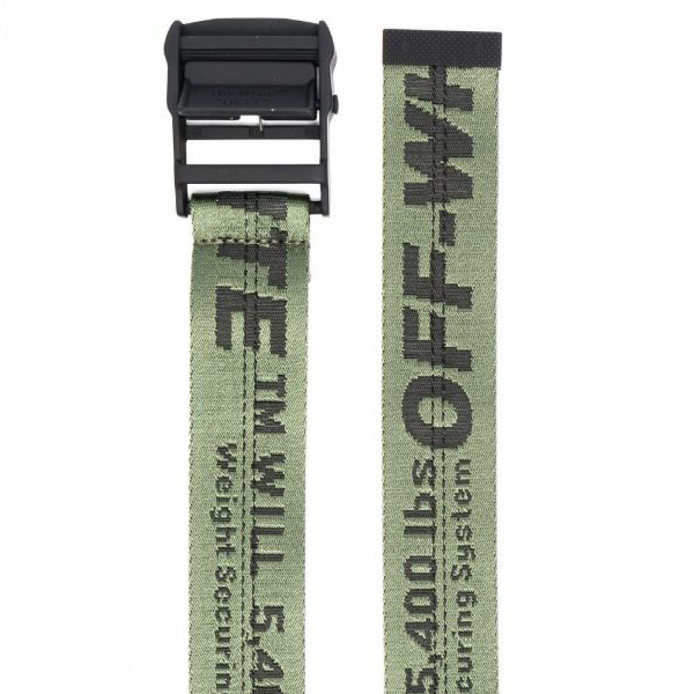 Off-White Industrial-Strap Fabric Belt (Green)