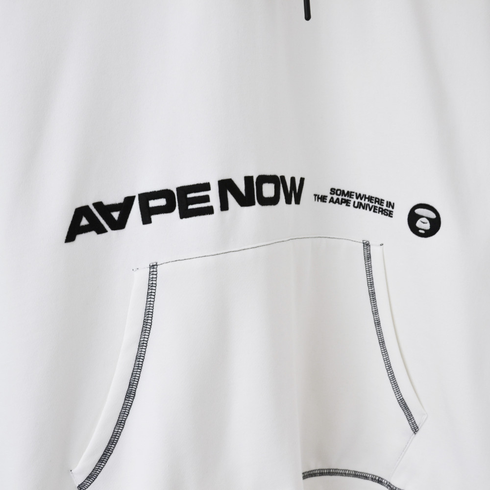 Aape by Bape Contrast Stitch Hoodie (White)