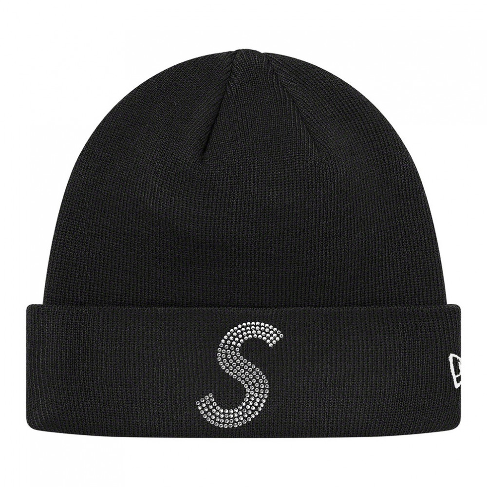 Supreme x Swarovski x New Era S Logo Beanie (Black)