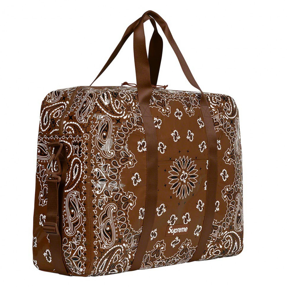 Supreme Bandana Tarp Large Duffle Bag (Brown)