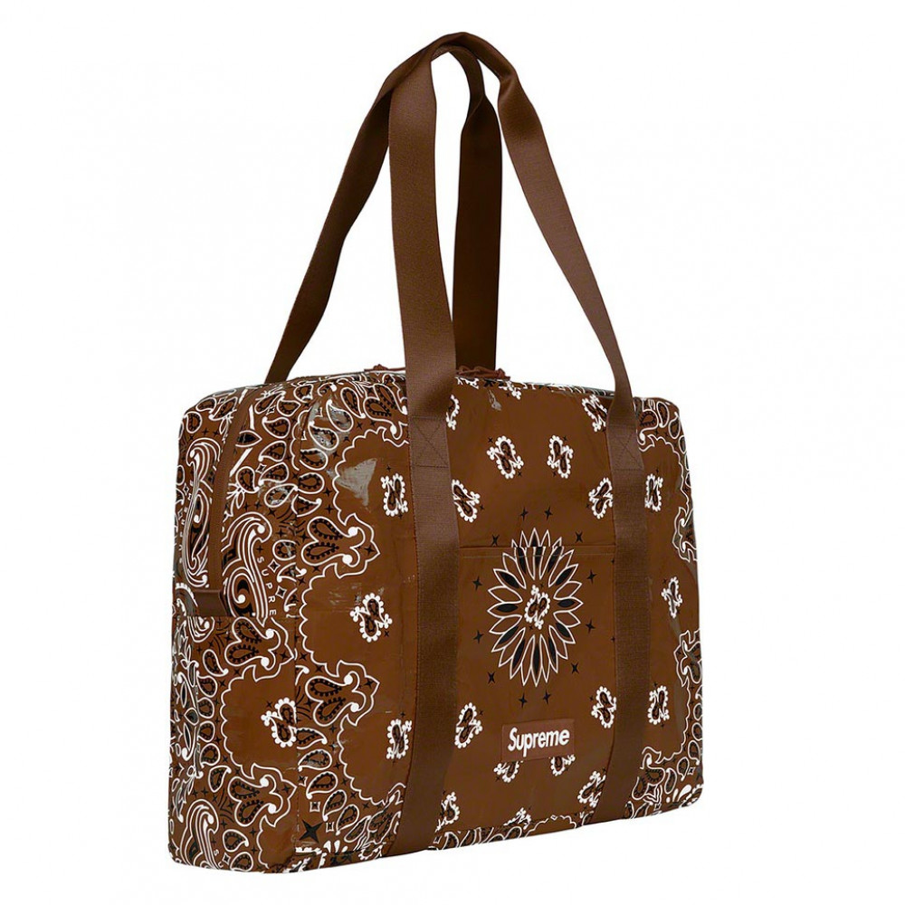 Supreme Bandana Tarp Small Duffle Bag (Brown)