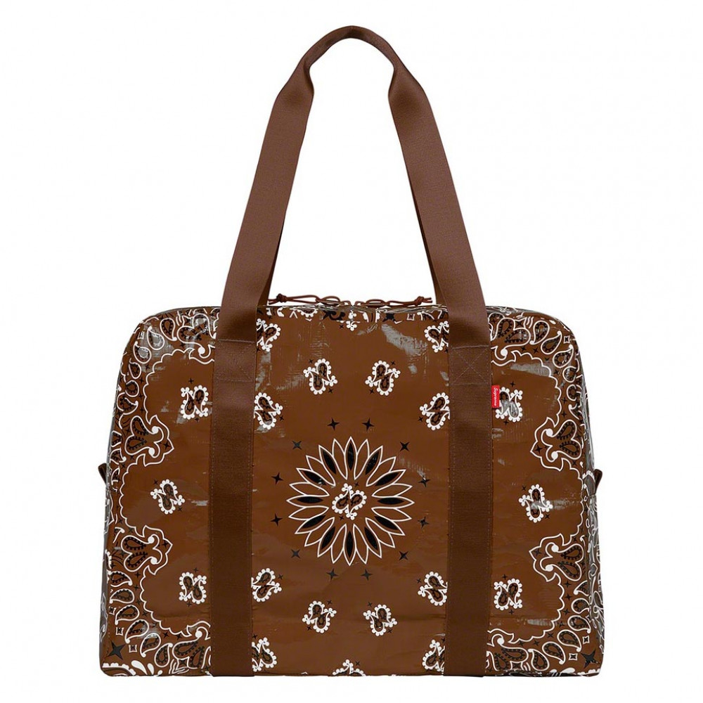 Supreme Bandana Tarp Small Duffle Bag (Brown)