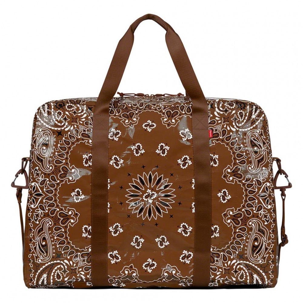 Supreme Bandana Tarp Large Duffle Bag (Brown)