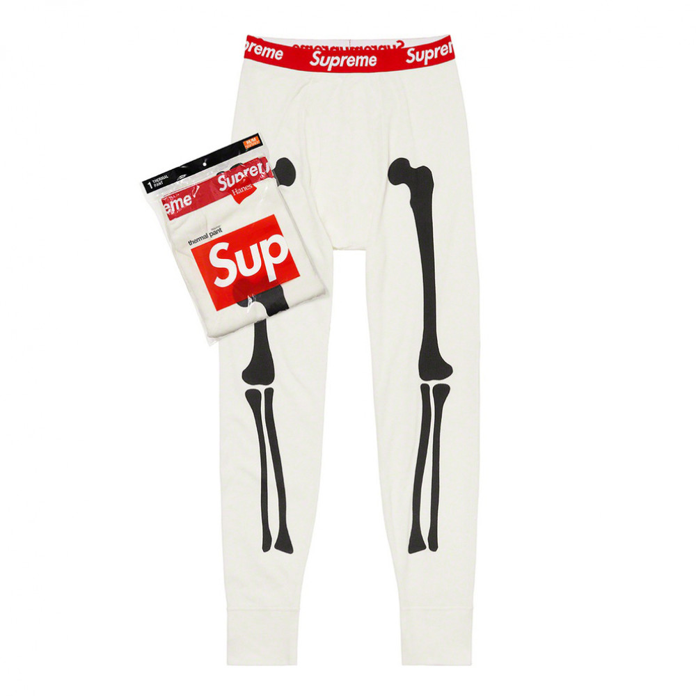 Supreme x Hanes Bones Thermal Pants (Natural)