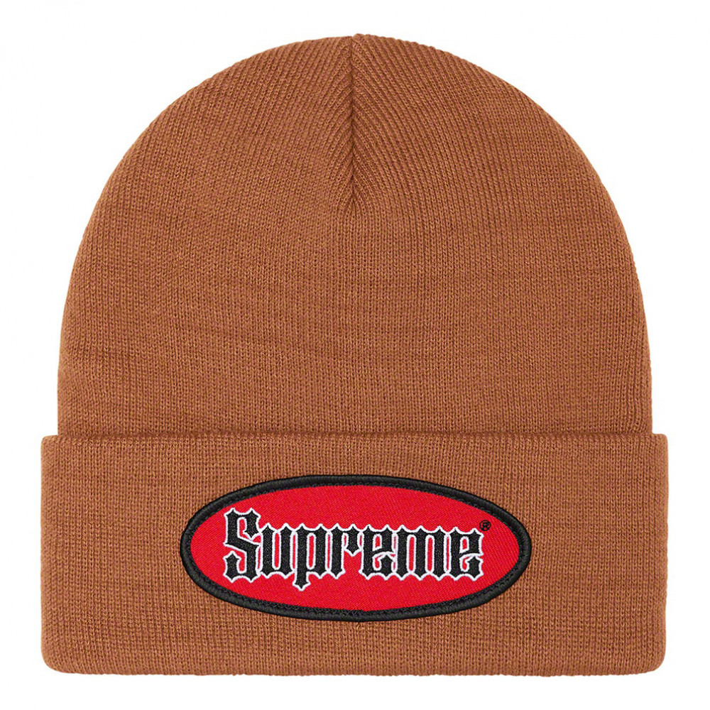 Supreme Oval Patch Beanie (Rust)