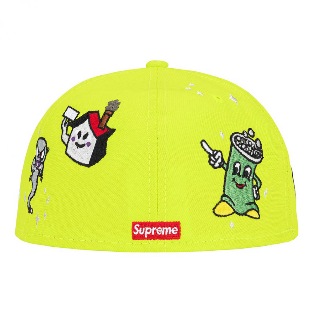 Supreme x New Era Characters S Logo Cap (Neon Green)