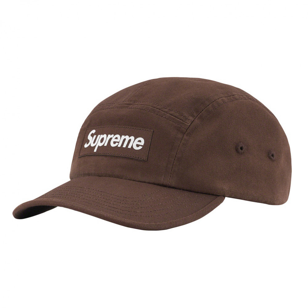 Supreme Washed Chin Twill Camp Cap (Brown)