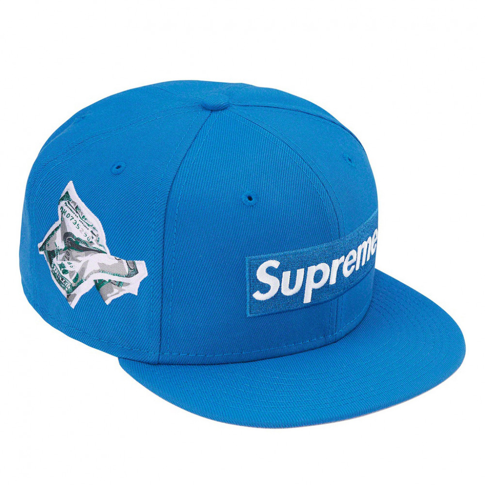 Supreme x New Era Money Box Logo Cap (Blue)