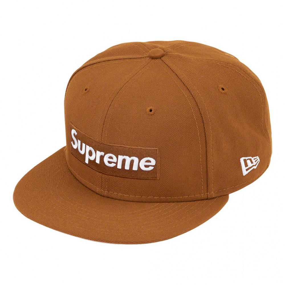 Supreme x New Era Money Box Logo Cap (Brown)