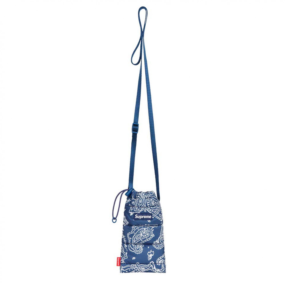 Supreme Puffer Neck Pouch (Blue Paisley)