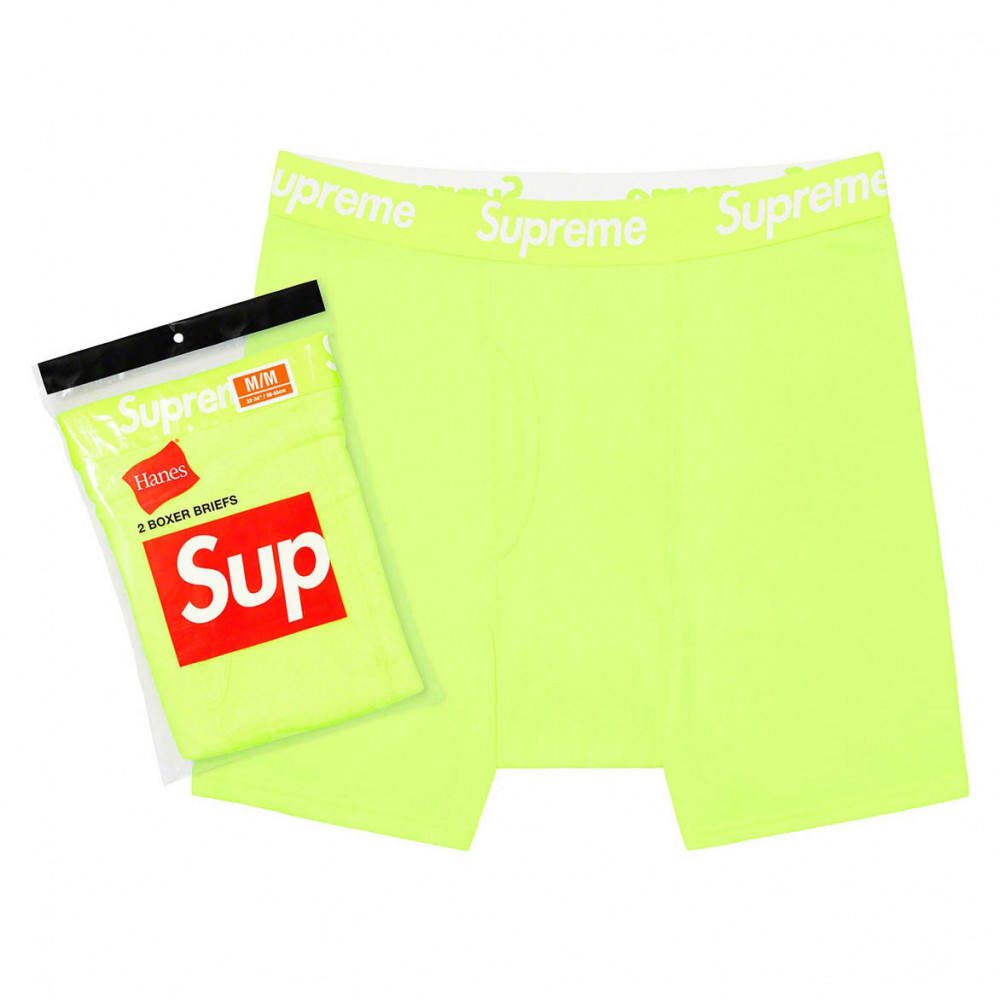 Supreme x Hanes Boxer Briefs (Fluorescent Yellow)