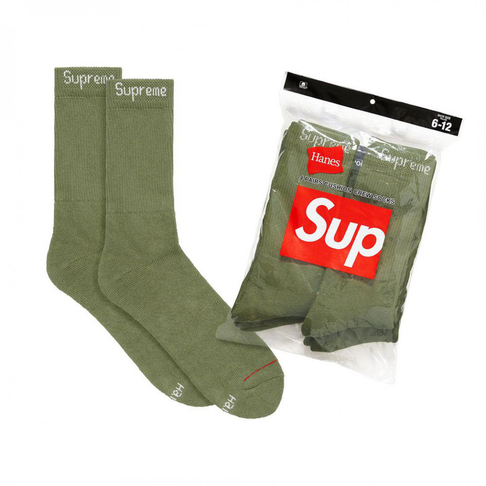Supreme x Hanes Crew Socks (Green)