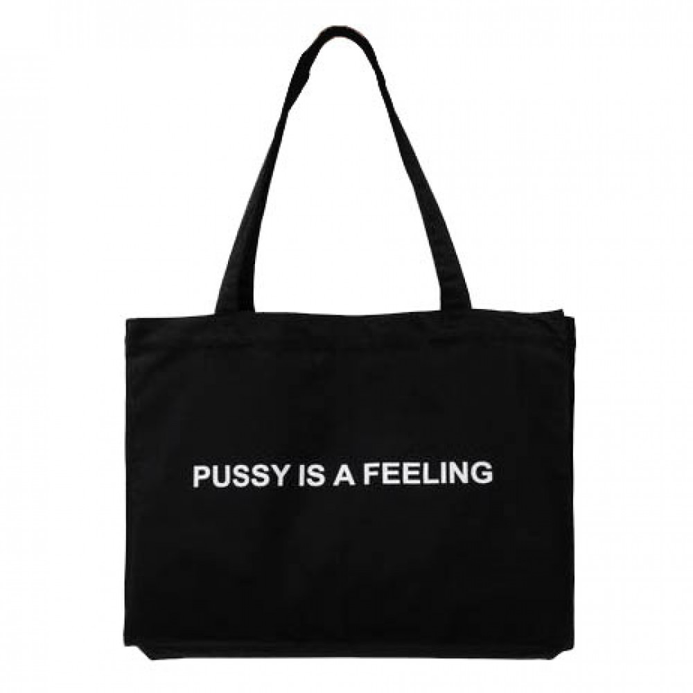 Identities Pussy Is A Feeling Tote Bag (Black)
