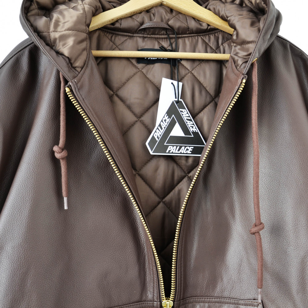 Palace Leather Bossy Jacket (Brown)