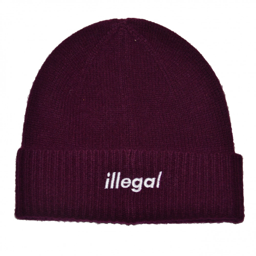 Flace Illegal Business Cashmere Beanie (Plum)