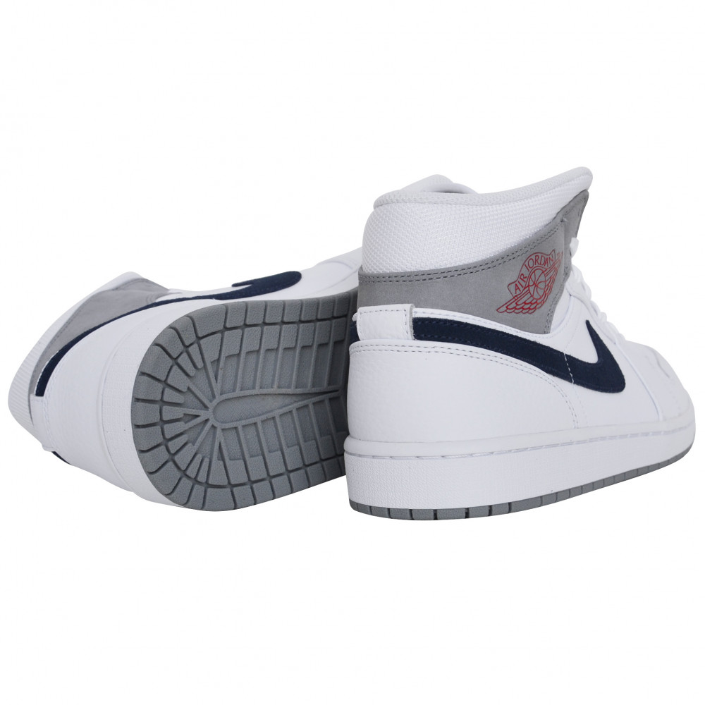 Nike Air Jordan 1 Mid Paris (White/Grey)