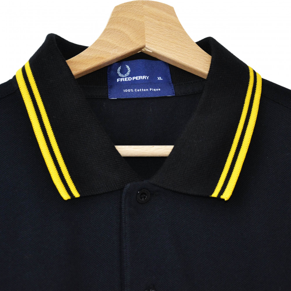 Fred Perry Polo Shirt (Black/Yellow)