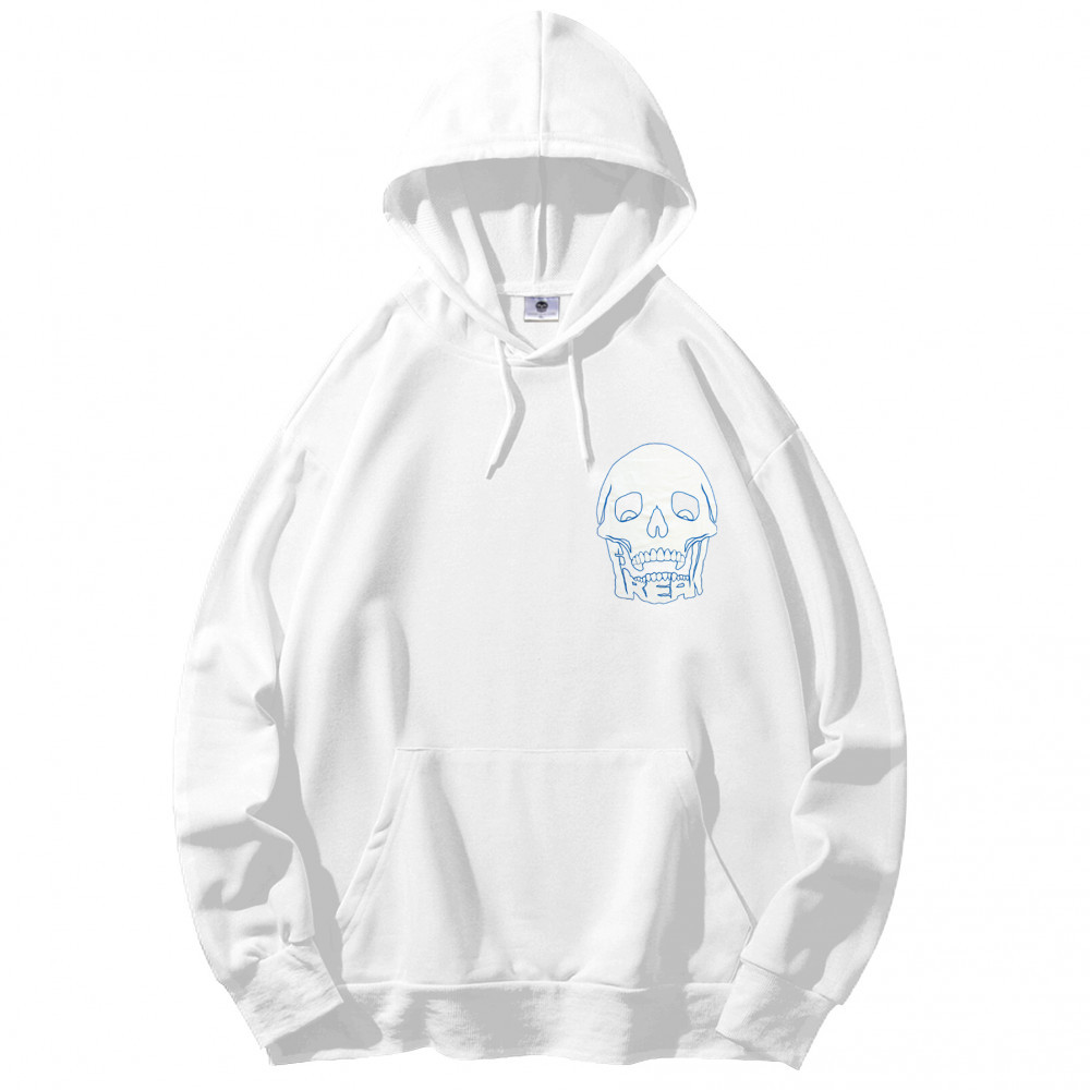 Freak Skull Logo Hoodie (White/Blue)