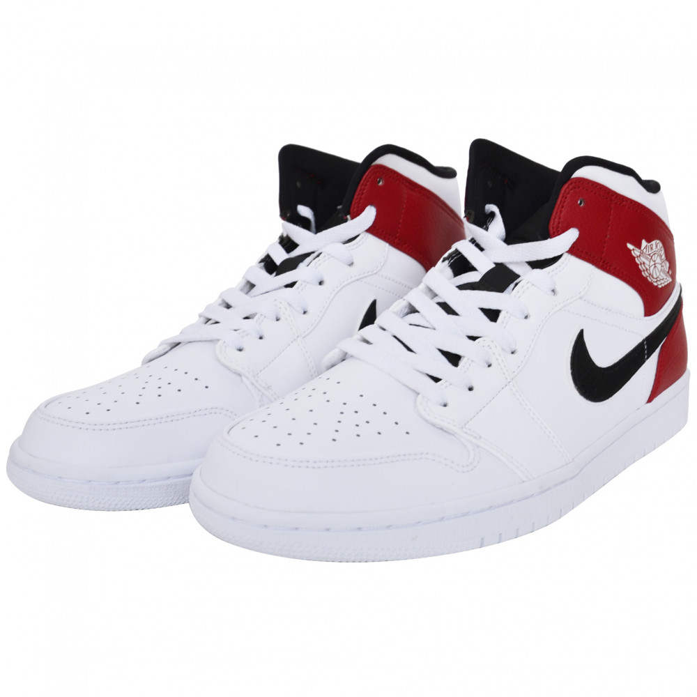 Nike Air Jordan 1 Mid (White/Gym Red)