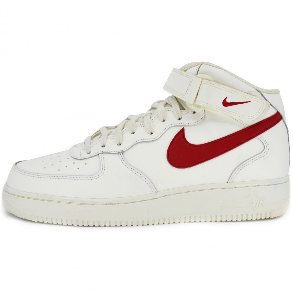 Nike Air Force 1 Mid (Sail University Red)