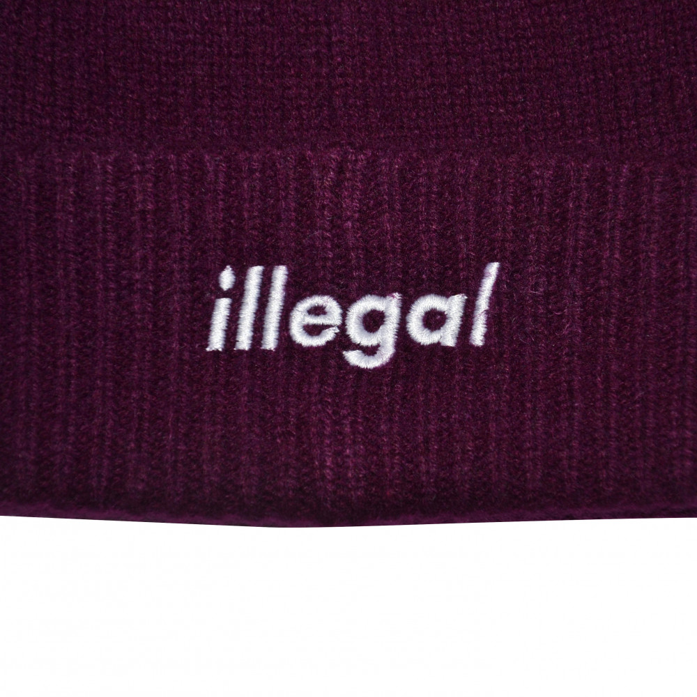 Flace Illegal Business Cashmere Beanie (Plum)