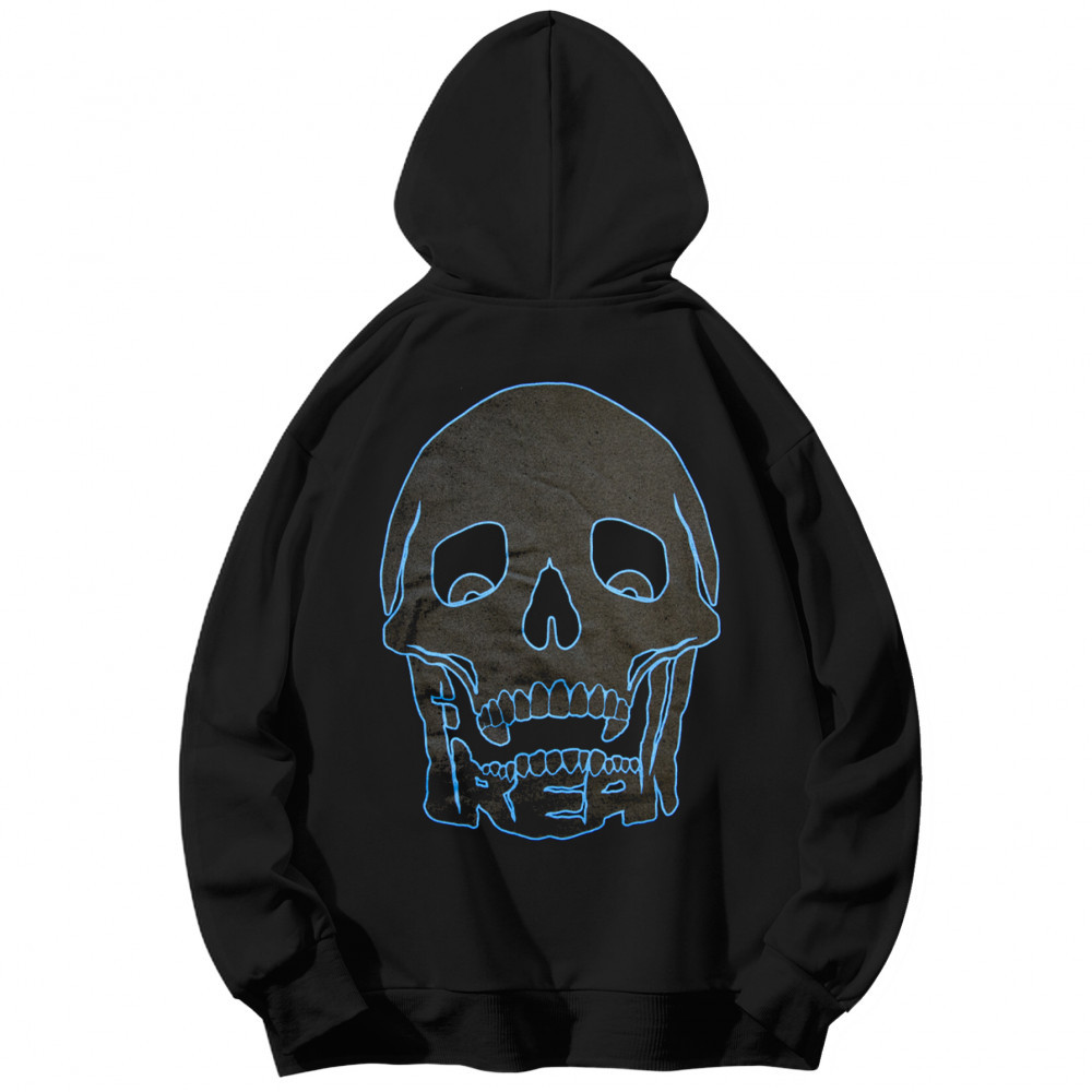 Freak Skull Logo Hoodie (Black/Blue)