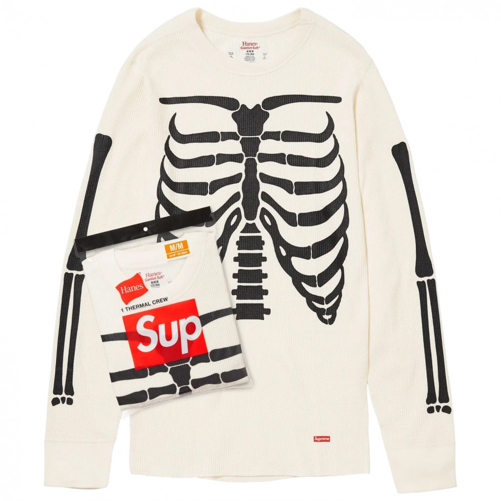 Supreme x Hanes Bones Thermal Longsleeve (Natural)