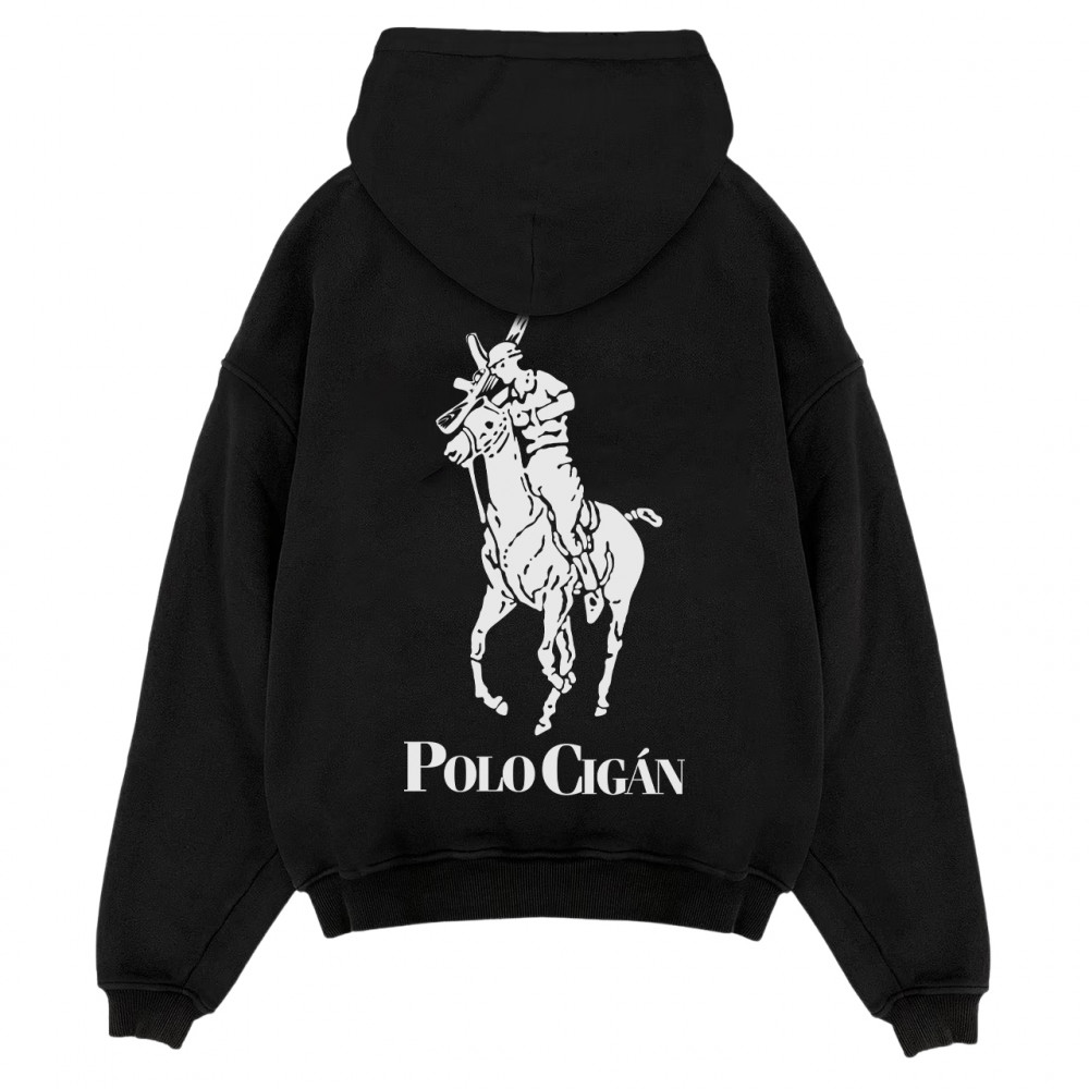 Polo Cigan OG Oversized Zip Up Hoodie (Black)