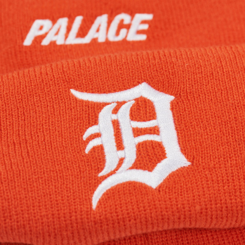 Palace x Detroit Tigers New Era Ski Mask Beanie (Orange)