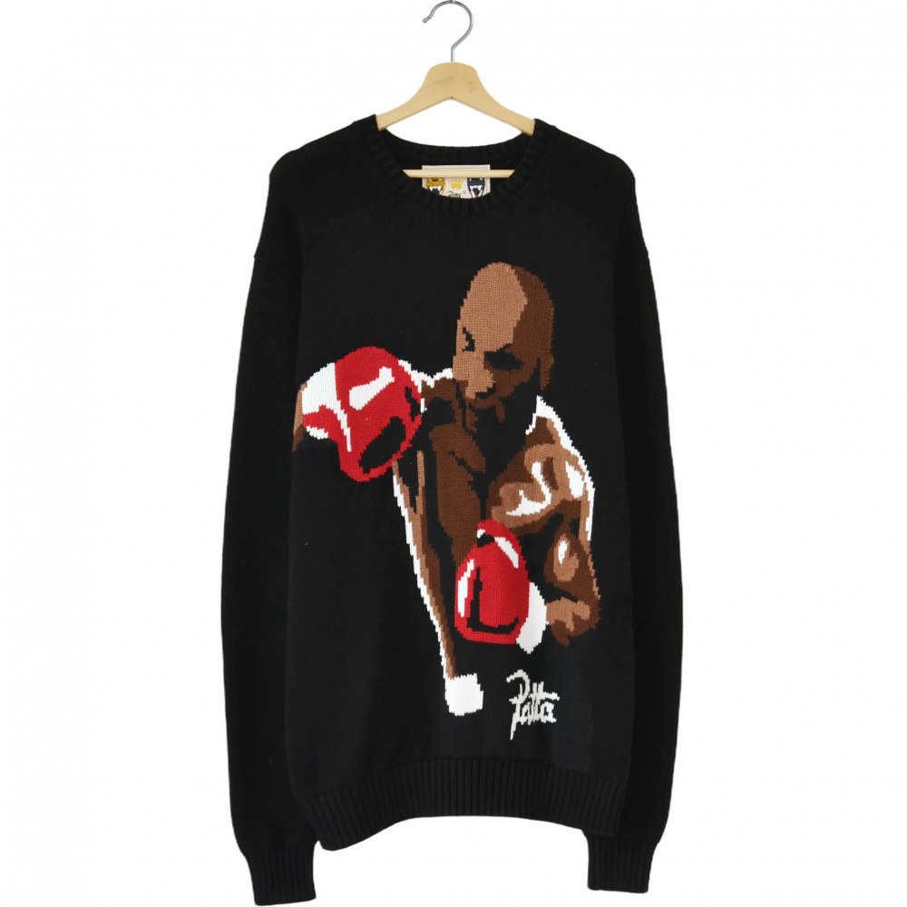 Patta Boxer Knitted Sweater (Black)