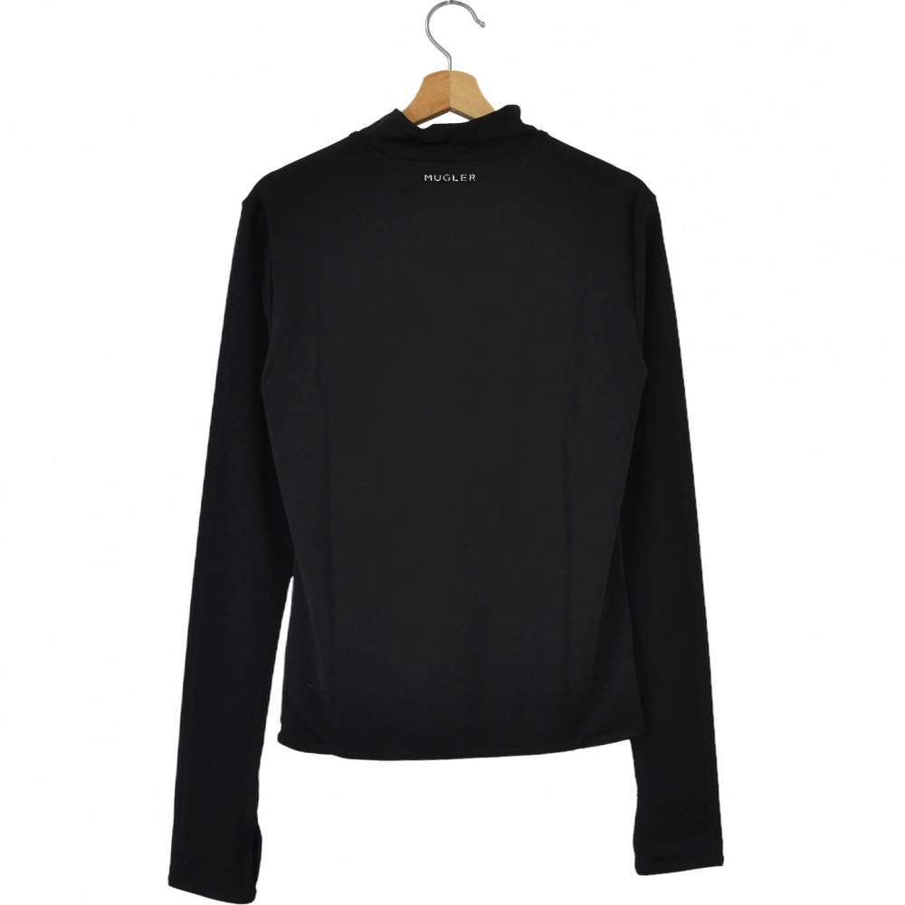 Mugler H&M Jersey Cut-Out Shirt (Black)