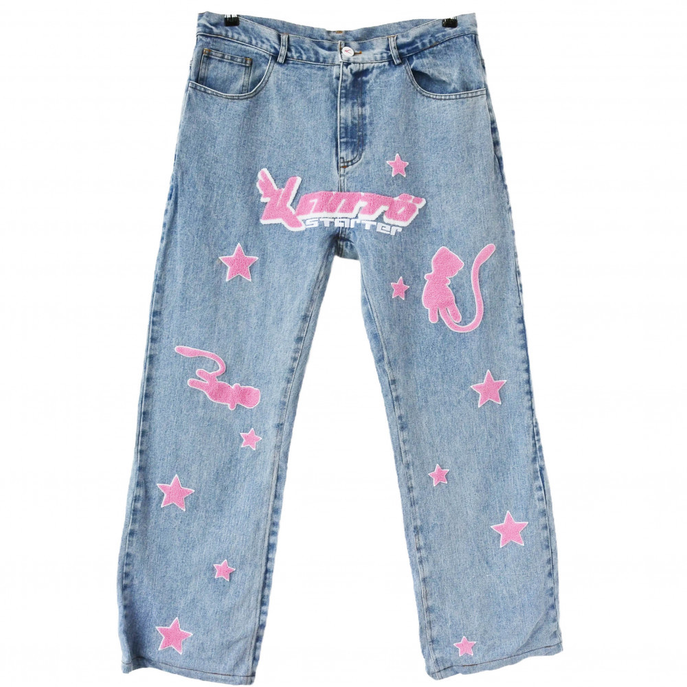 Kanto Starter Psychock Jeans (Blue/Pink)