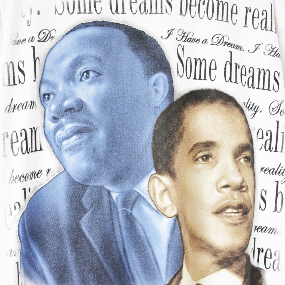 Martin Luther King & Obama Vintage Tee (White)