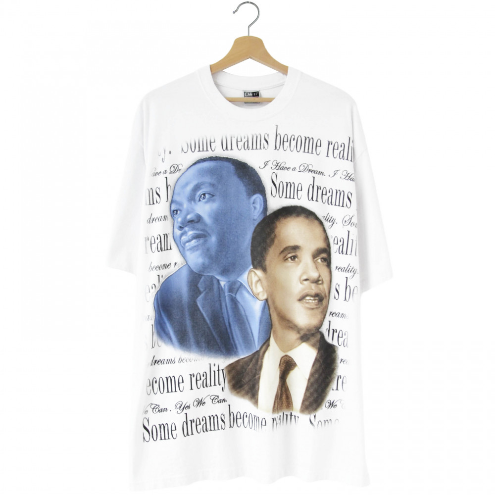 Martin Luther King & Obama Vintage Tee (White)