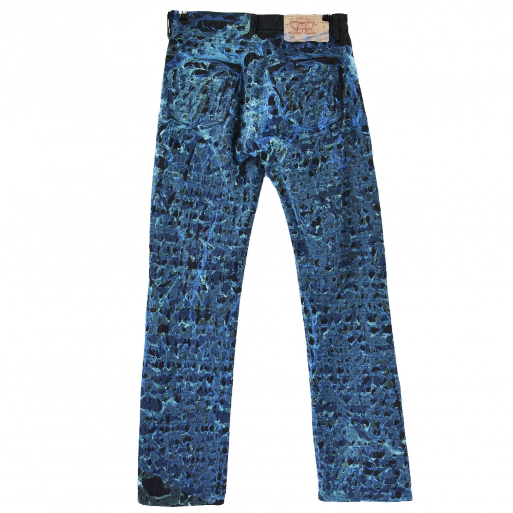 Brunclo Double Layer Flare Jeans (Black/Mint/Blue)