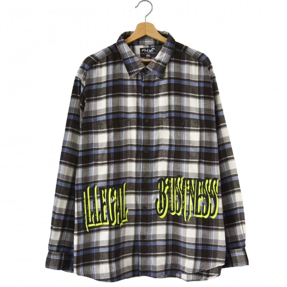 Flace Illegal Business Flannel Shirt (Grey/Blue)