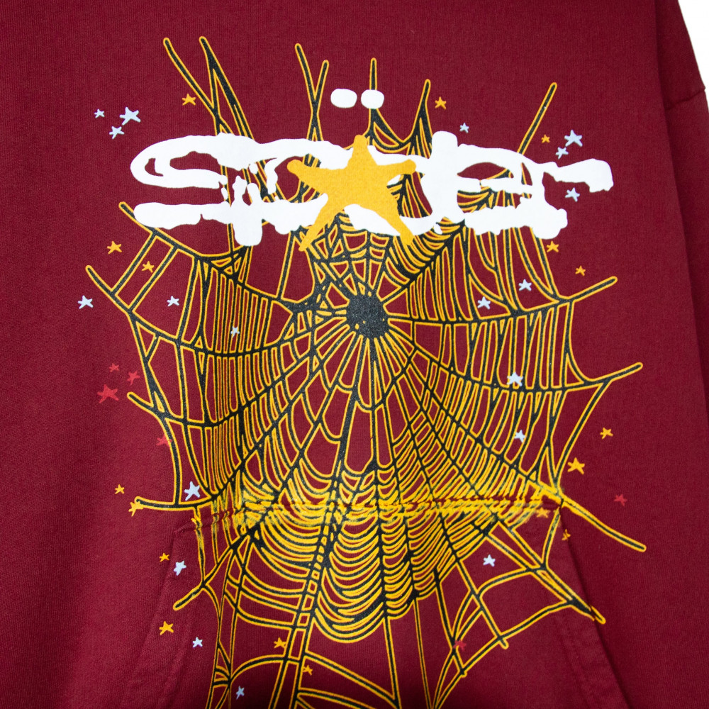 Sp5der Logo Hoodie (Maroon)