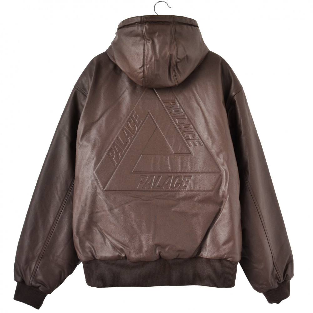 Palace Leather Bossy Jacket (Brown)