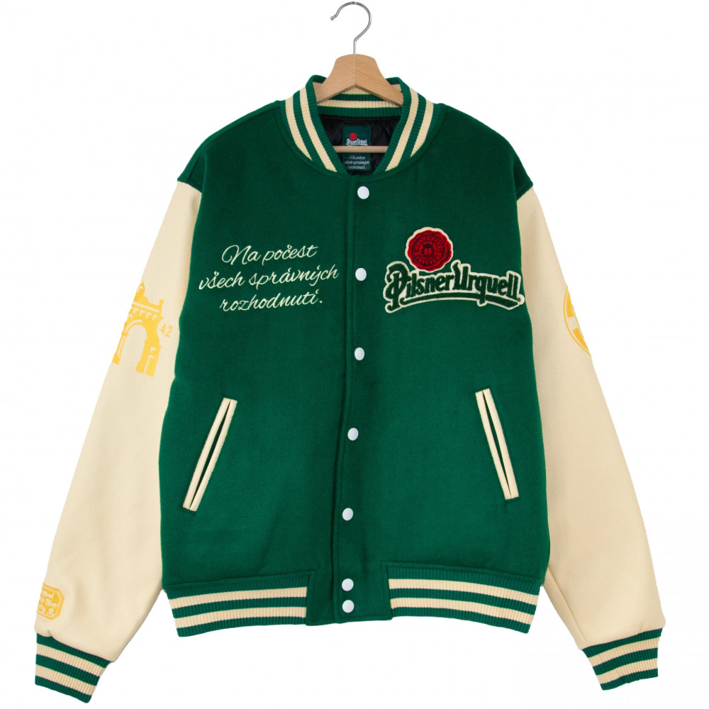 Pilsner Urquell Varsity Jacket (Cream/Green)