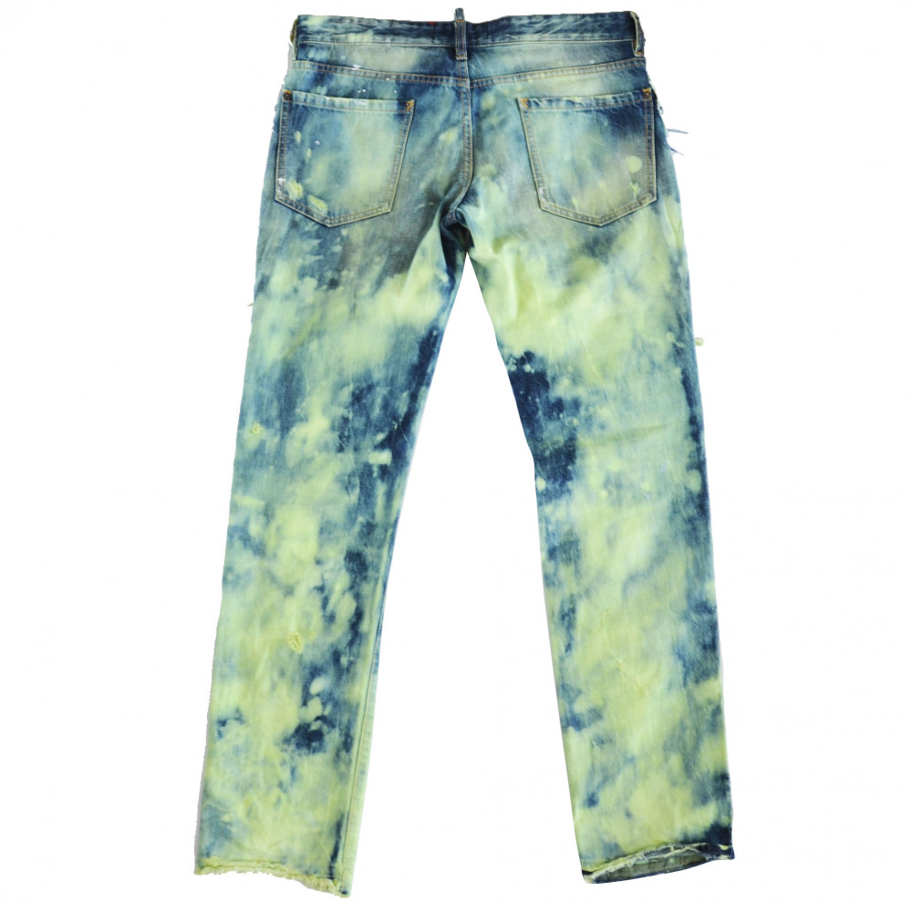 Alure Letters Distressed Jeans (Green)