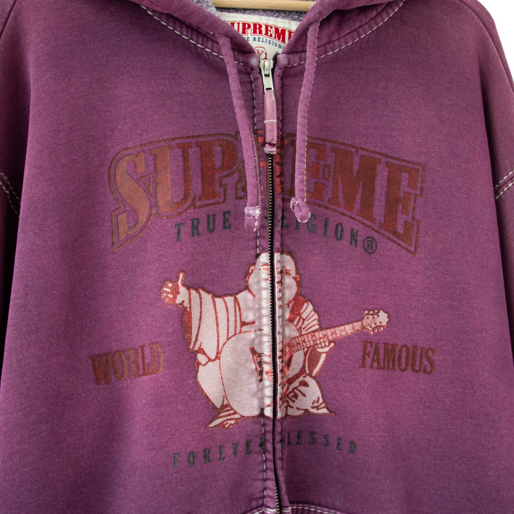 Supreme x True Religion Zip Up Hoodie (Purple)