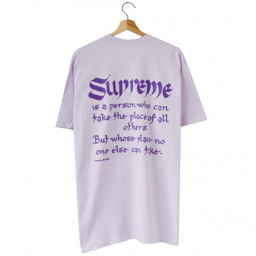 Supreme person Tee Light Purple XL