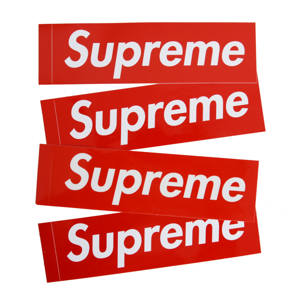 Supreme Box Logo Sticker Red (4x)