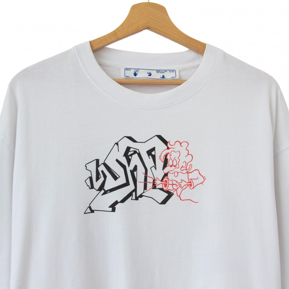 OFF-WHITE Graffiti Arrows Logo Tee (White)