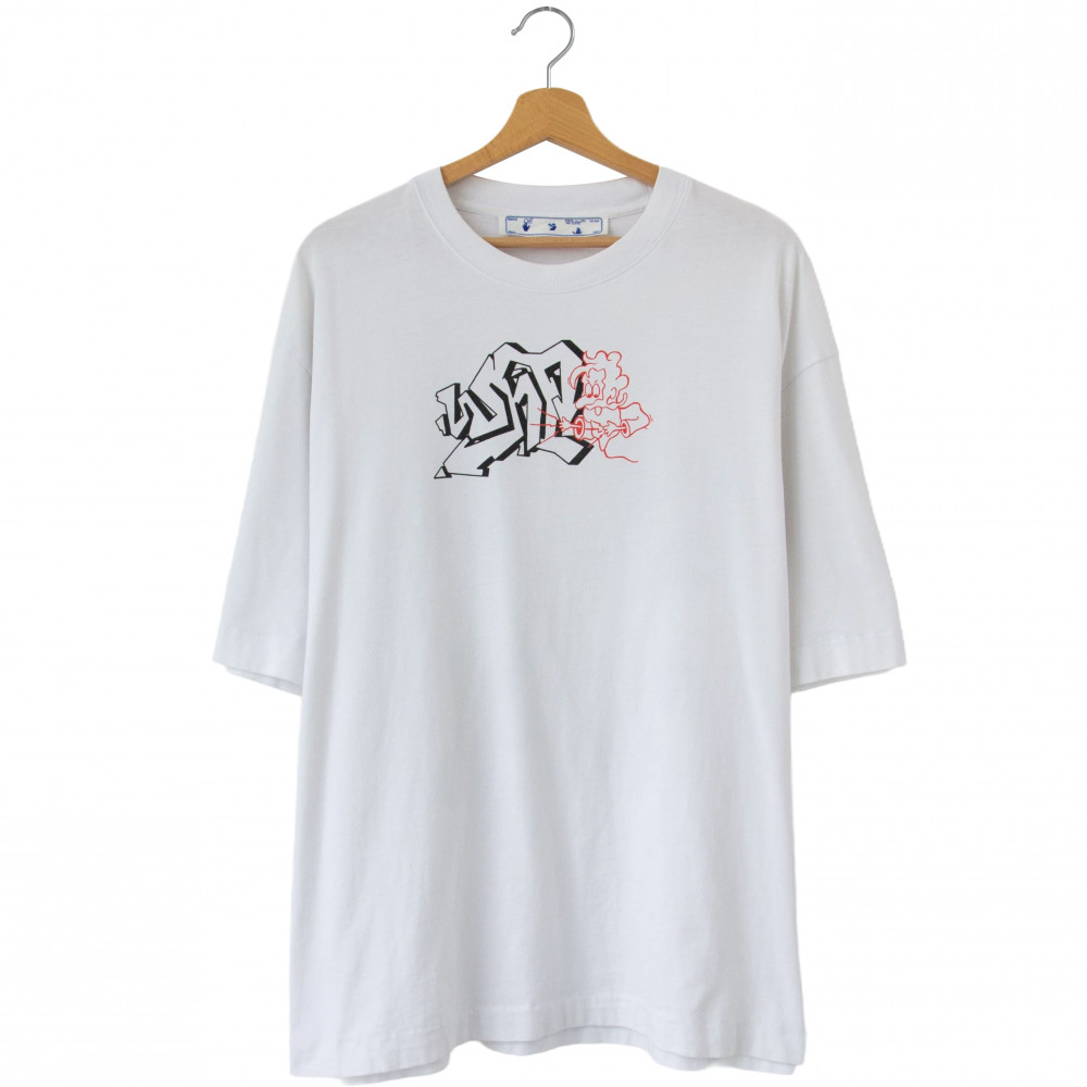 OFF-WHITE Graffiti Arrows Logo Tee (White)