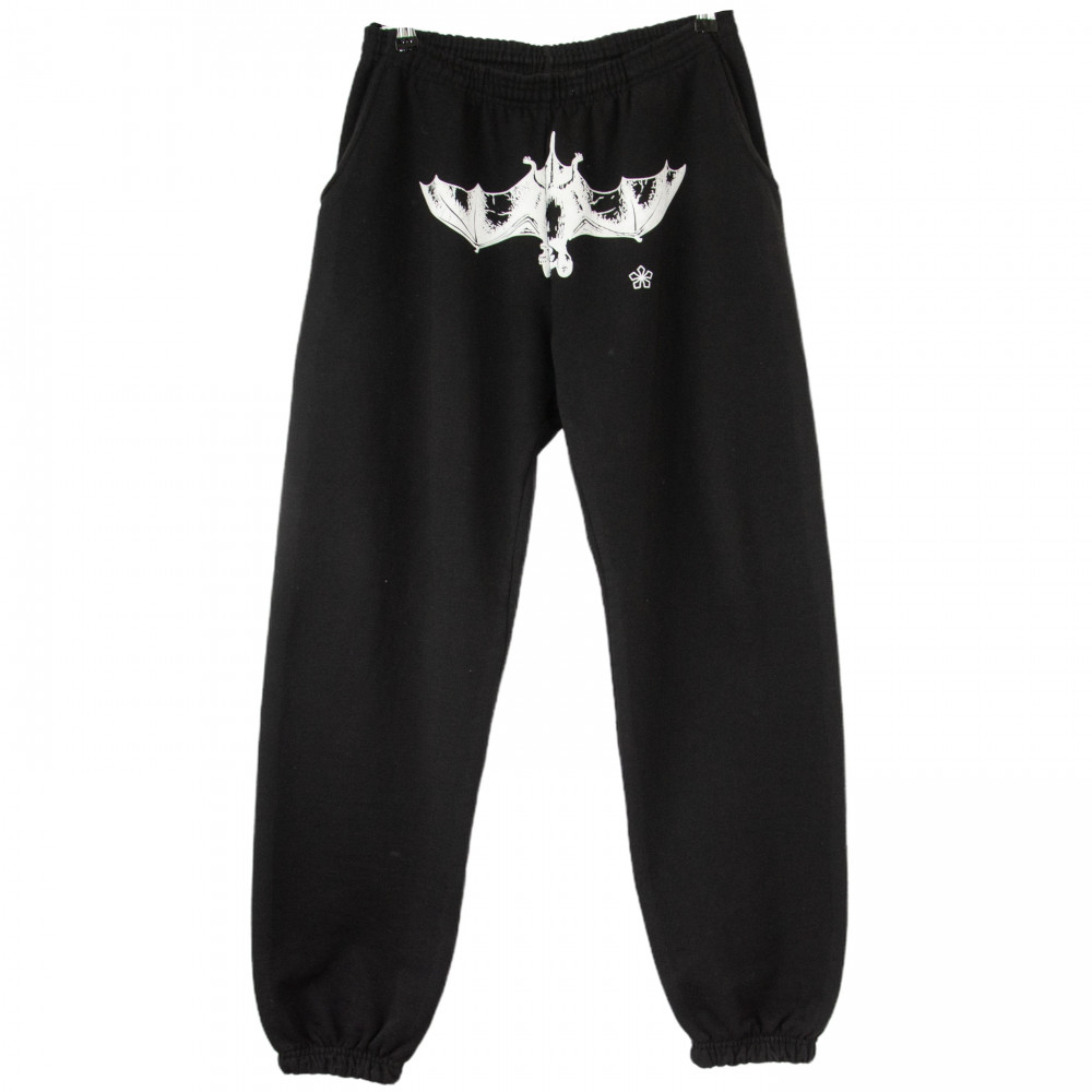 Bat Print Sweatpants (Black)