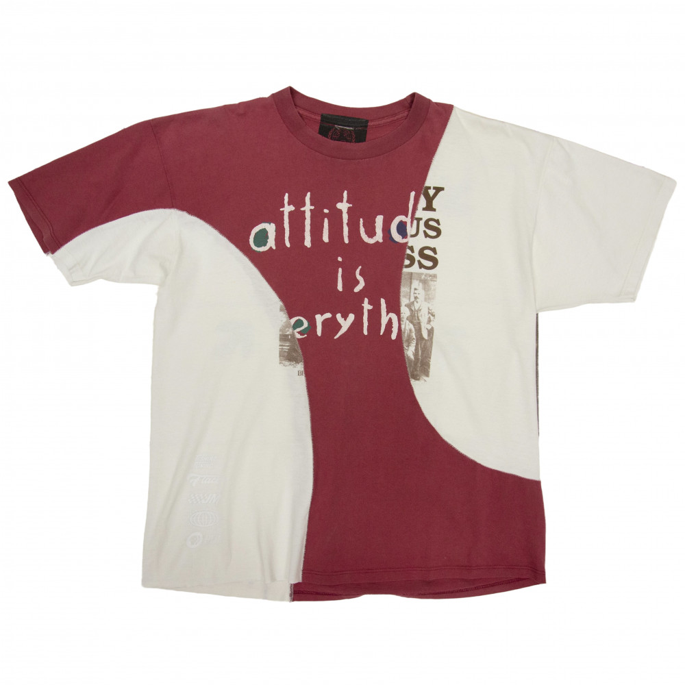 T-Shirt Tuning Attitude Split Tee (Maroon/White)