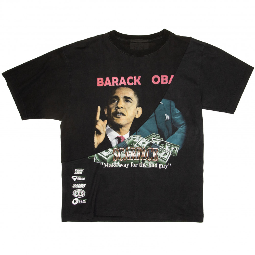 T-Shirt Tuning Obama Scarface Split Tee (Black)