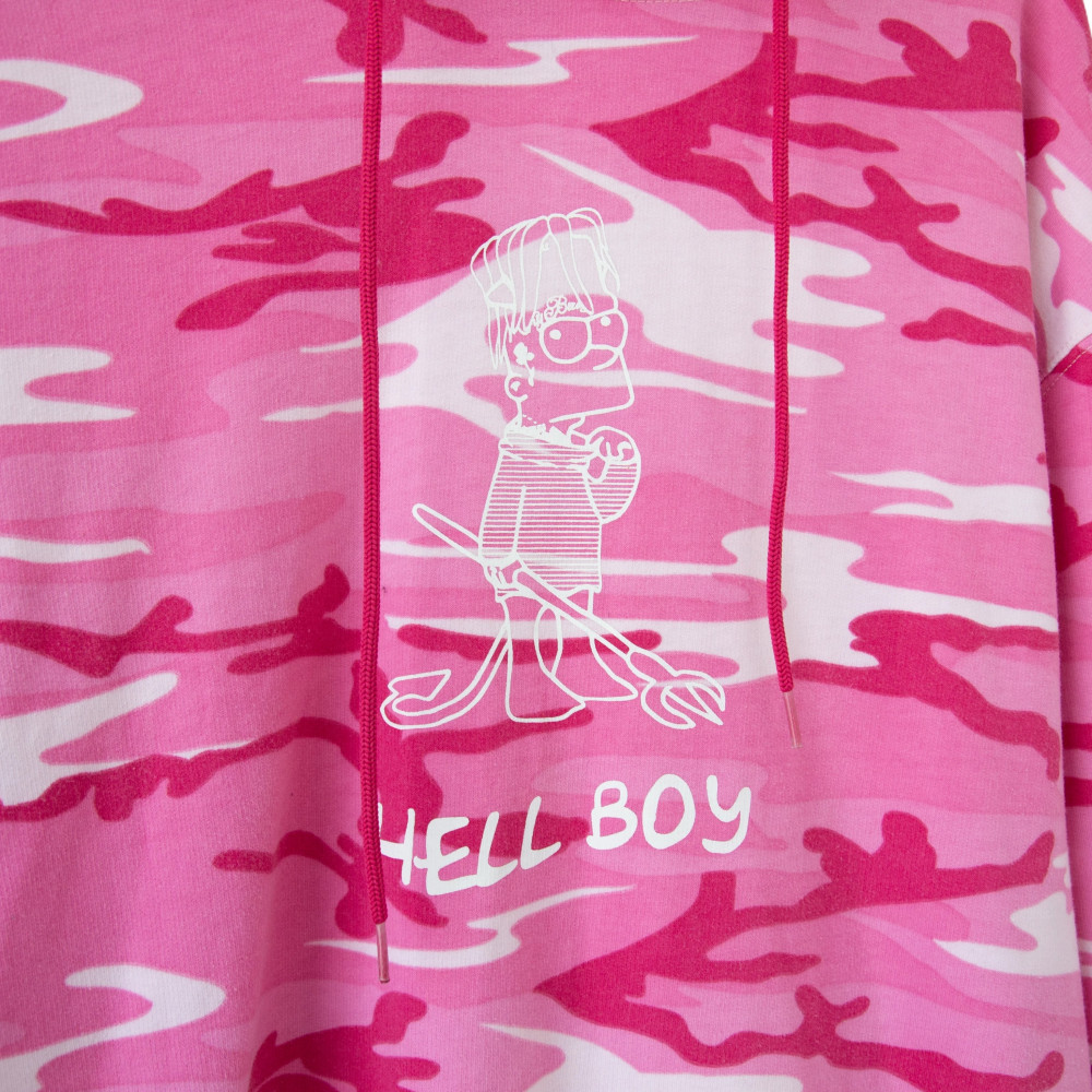 Lil peep hoodie pink camo best sale